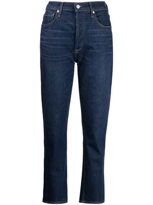 Jolene High-Rise Straight-Leg Jeans