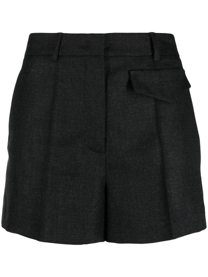 Salicaria Pleated Mid-Rise Shorts