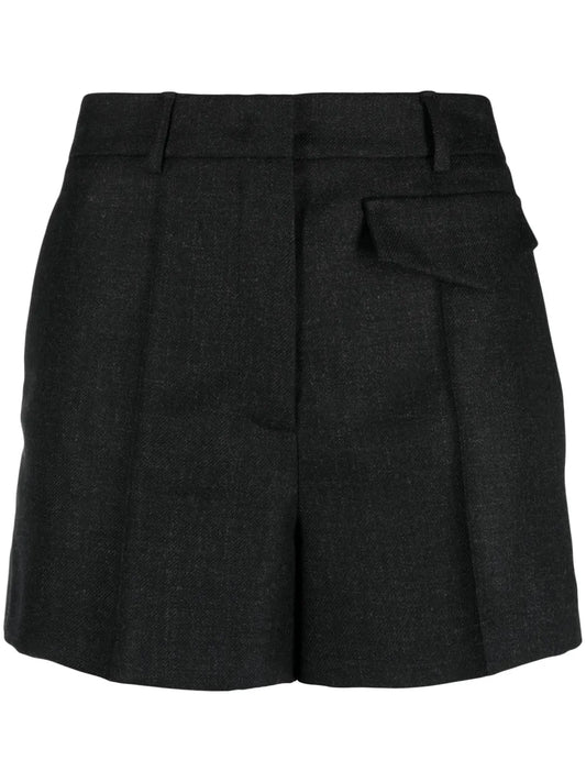 Salicaria Pleated Mid-Rise Shorts