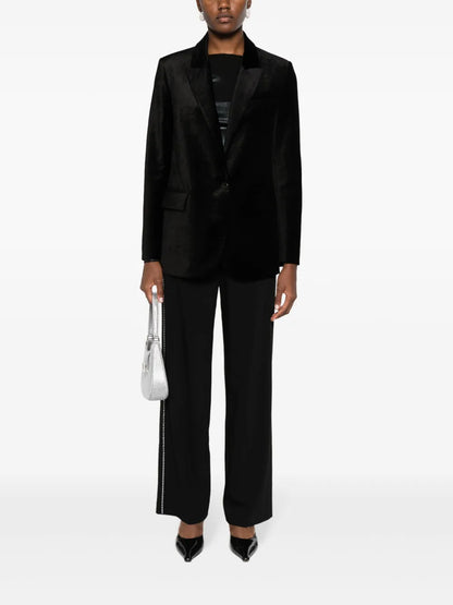 Low-Rise Crystal-Embellished Trousers