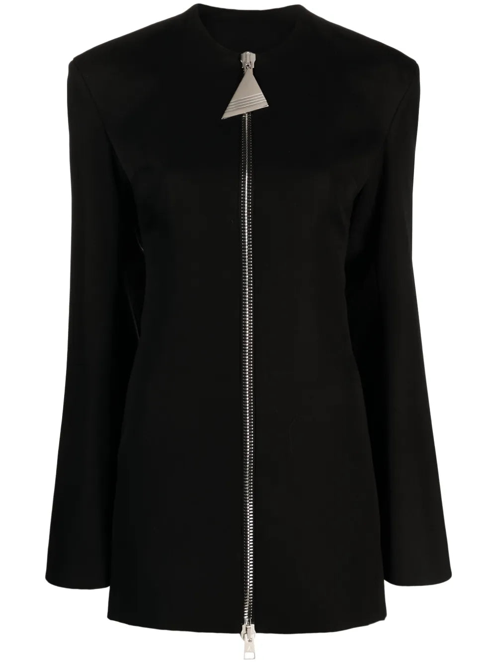 Zip-Up Virgin Wool Minidress
