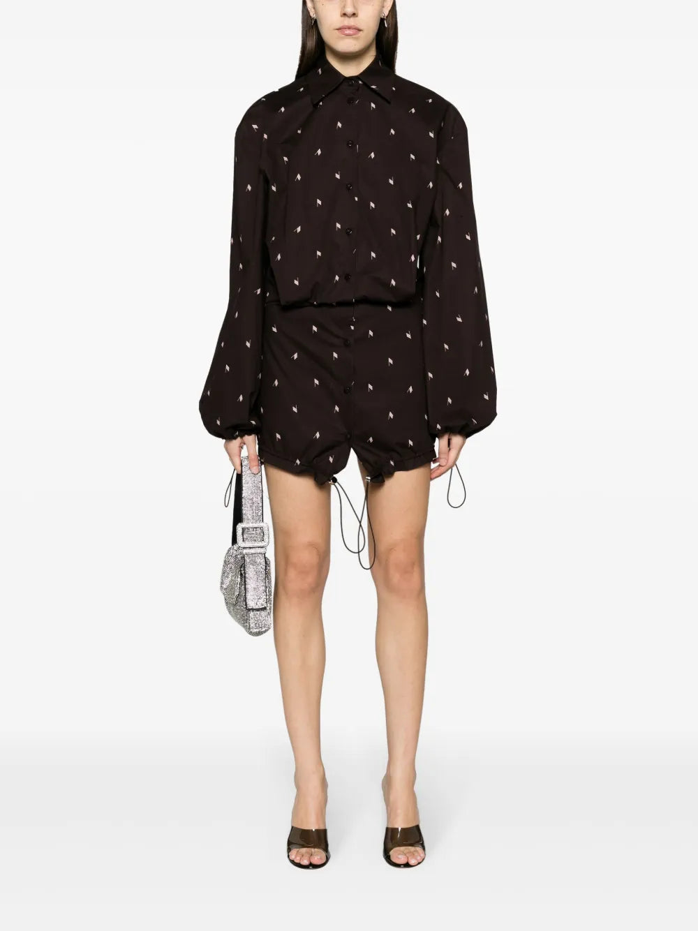 Logo-Print Cotton Shirt Dress