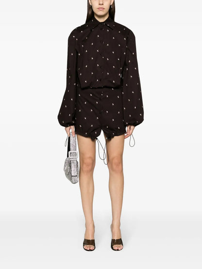 Logo-Print Cotton Shirt Dress