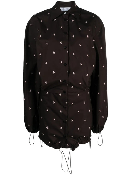 Logo-Print Cotton Shirt Dress
