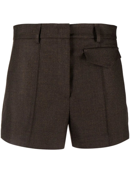 Salicaria Pleated Mid-Rise Shorts