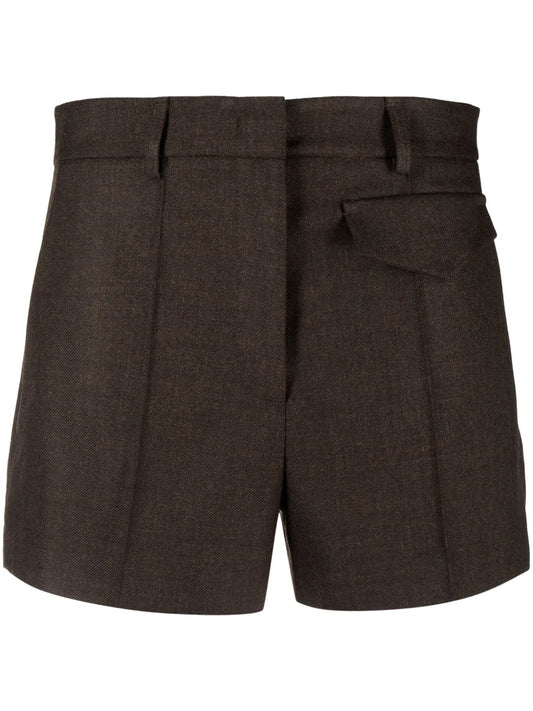 Salicaria Pleated Mid-Rise Shorts