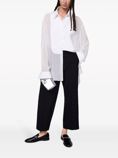 S-Wave Button-Up Silk Shirt