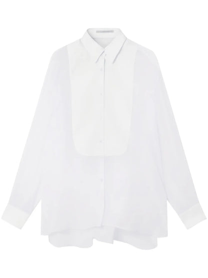 S-Wave Button-Up Silk Shirt