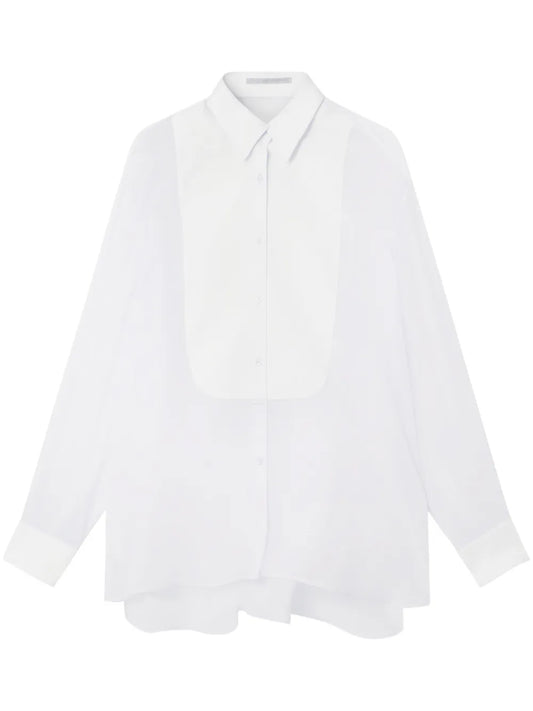 S-Wave Button-Up Silk Shirt