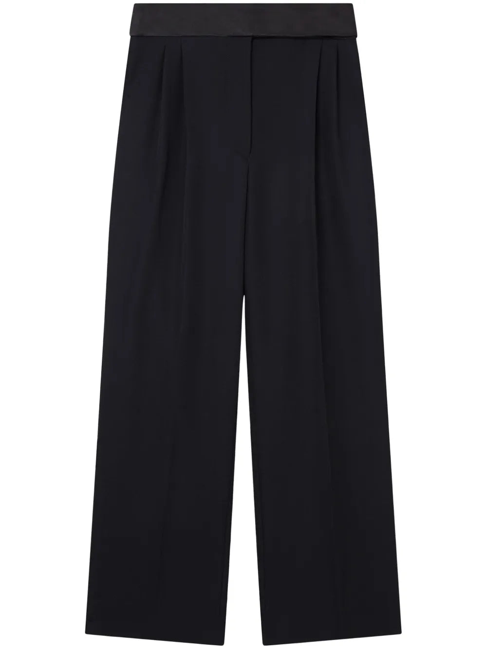 Wide-Leg Tuxedo Wool Trousers