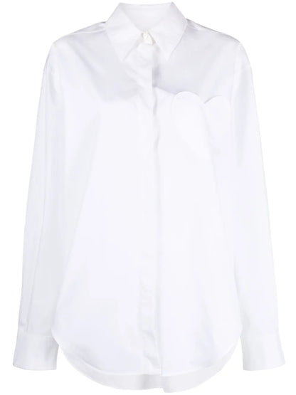 Heart-Patch Cotton Shirt