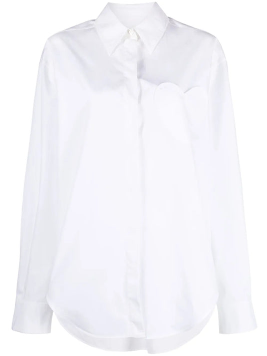 Heart-Patch Cotton Shirt