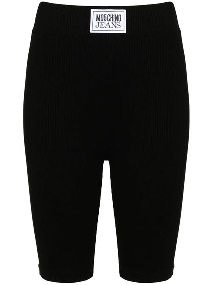 Logo-Patch High-Waist Shorts