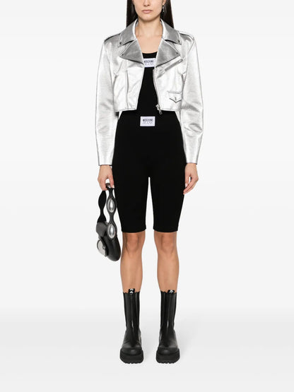 Logo-Patch High-Waist Shorts