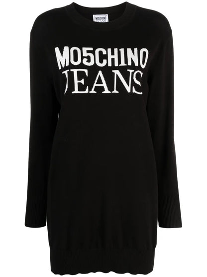 Logo Intarsia-Knit Minidress