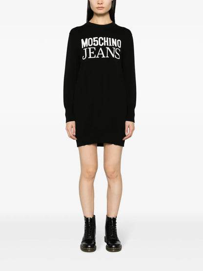 Logo Intarsia-Knit Minidress