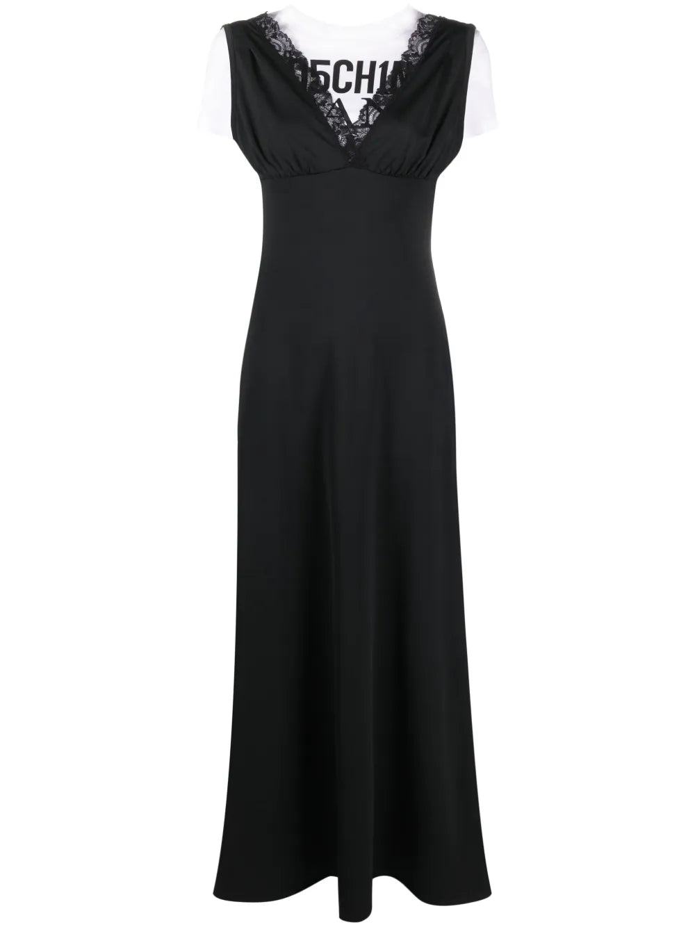 Logo-Print Layered Maxi Dress