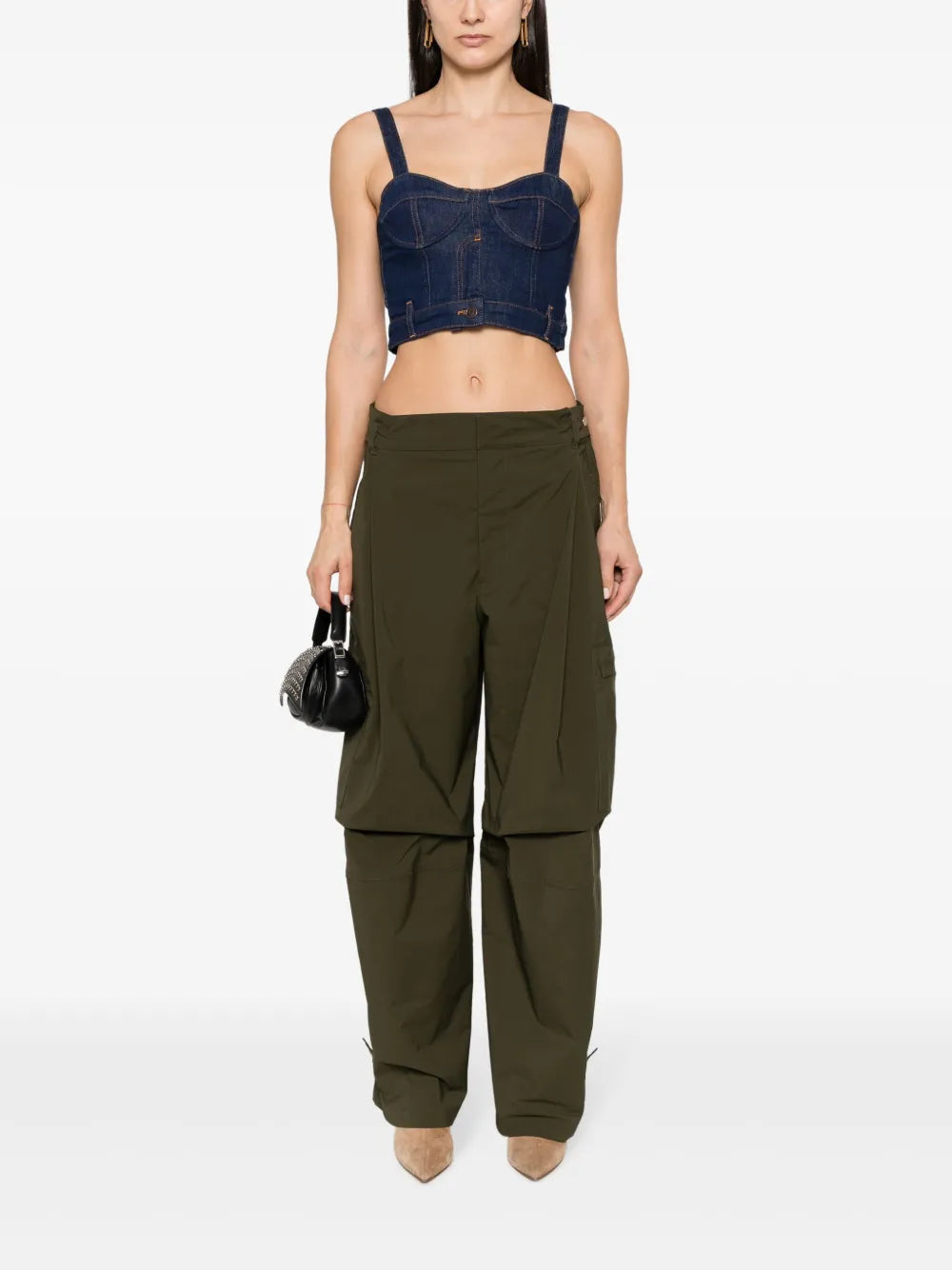 Logo-Patch Cotton-Blend Top