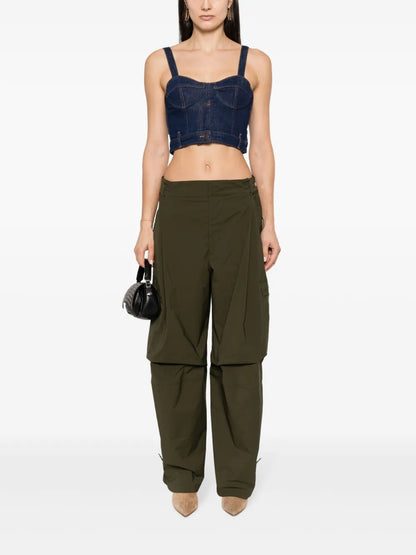 Logo-Patch Cotton-Blend Top
