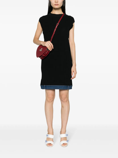 Logo-Patch Ribbed-Knit Dress