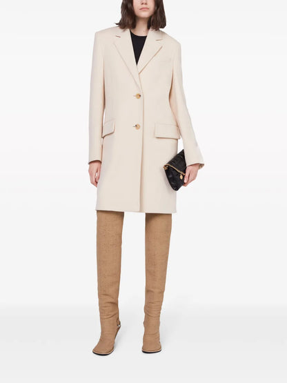 Single-Breasted Wool Coat