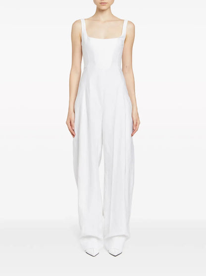 Corset-Style Wide-Leg Jumpsuit