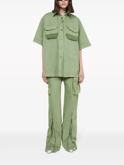 Straight-Leg Cotton Cargo Pants