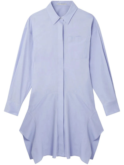 Banana-Sleeve Cotton Shirt Dress