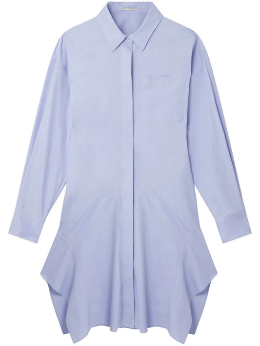 Banana-Sleeve Cotton Shirt Dress