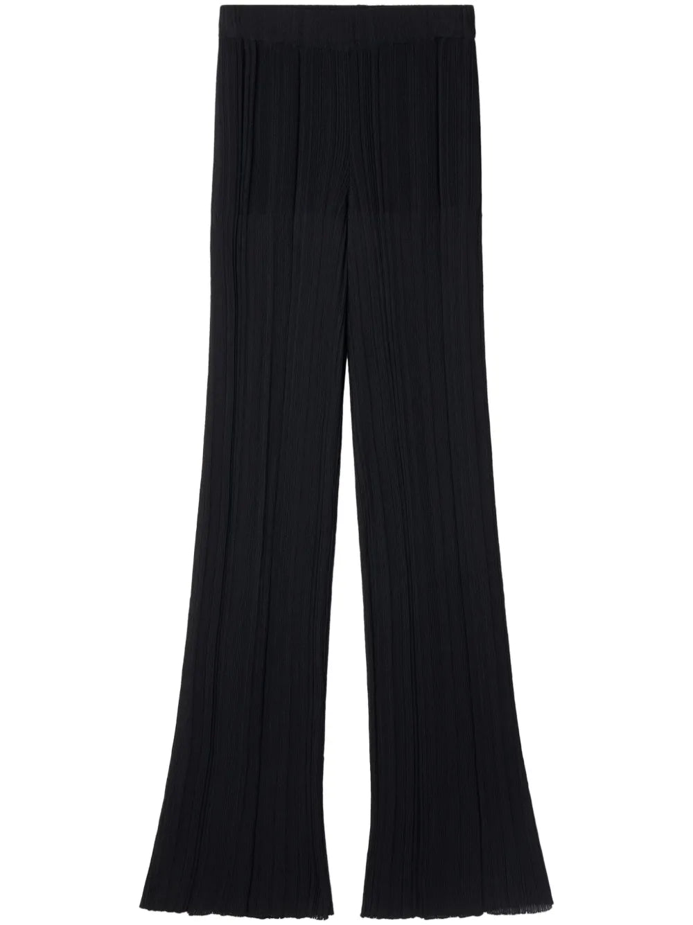 Straight-Leg Plissé-Effect Trousers