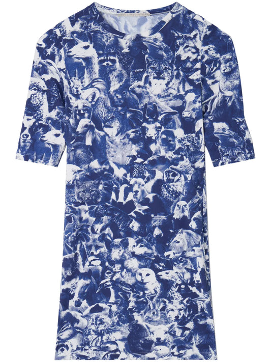 Animal Forest-Print Minidress