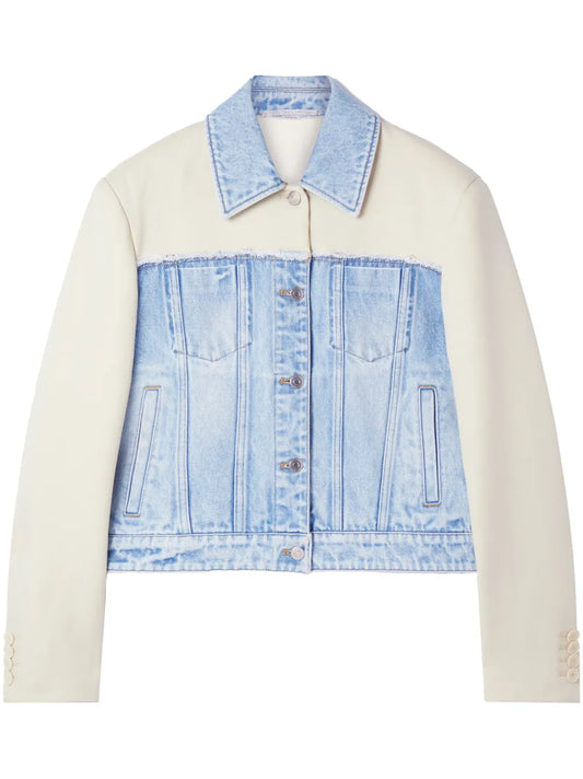 Two-Tone Panelled Denim Jacket