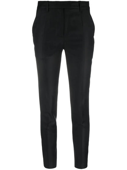 Cropped Slim-Cut Trousers