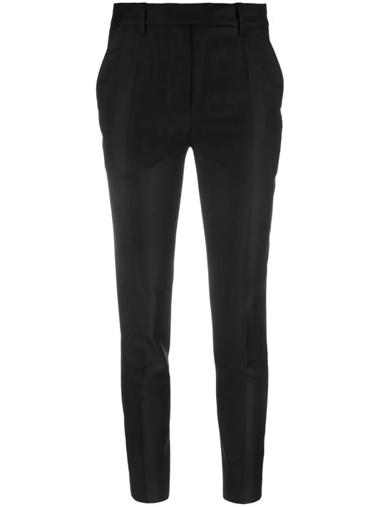 Cropped Slim-Cut Trousers