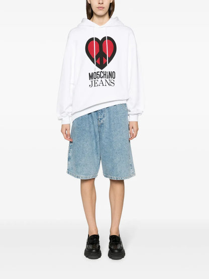 Graphic-Print Jersey Hoodie
