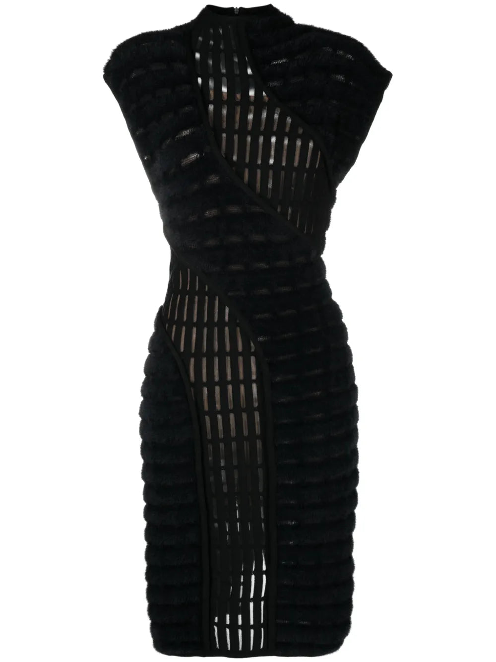 Iconic-Panelled Yarn Midi Dress