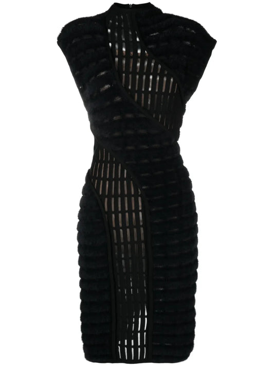Iconic-Panelled Yarn Midi Dress