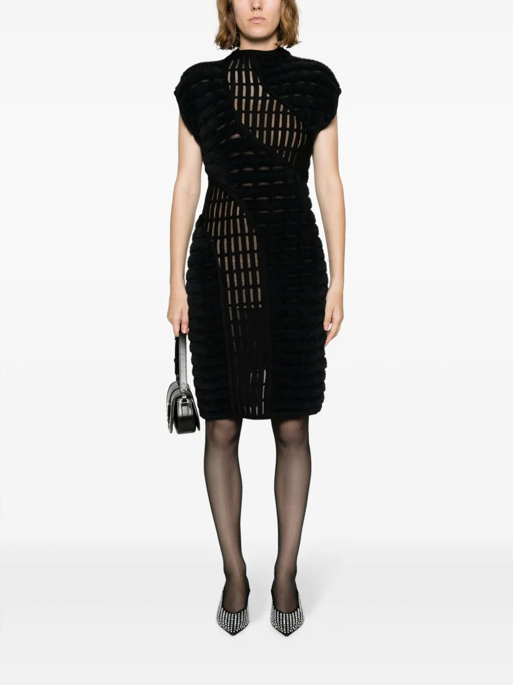 Iconic-Panelled Yarn Midi Dress