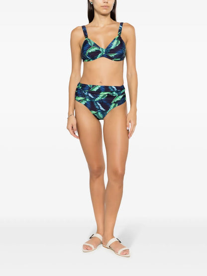 Marianne Twisted Leaf-Print Bikini