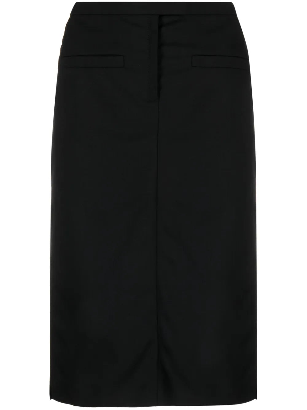 Logo-Appliqué High-Waist Midi Skirt