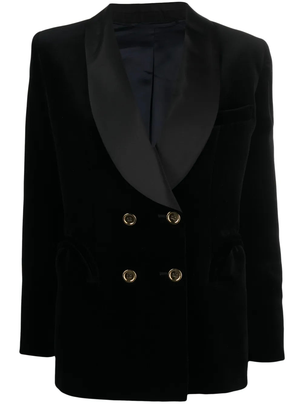 Jealousy Velvet Double-Breasted Blazer