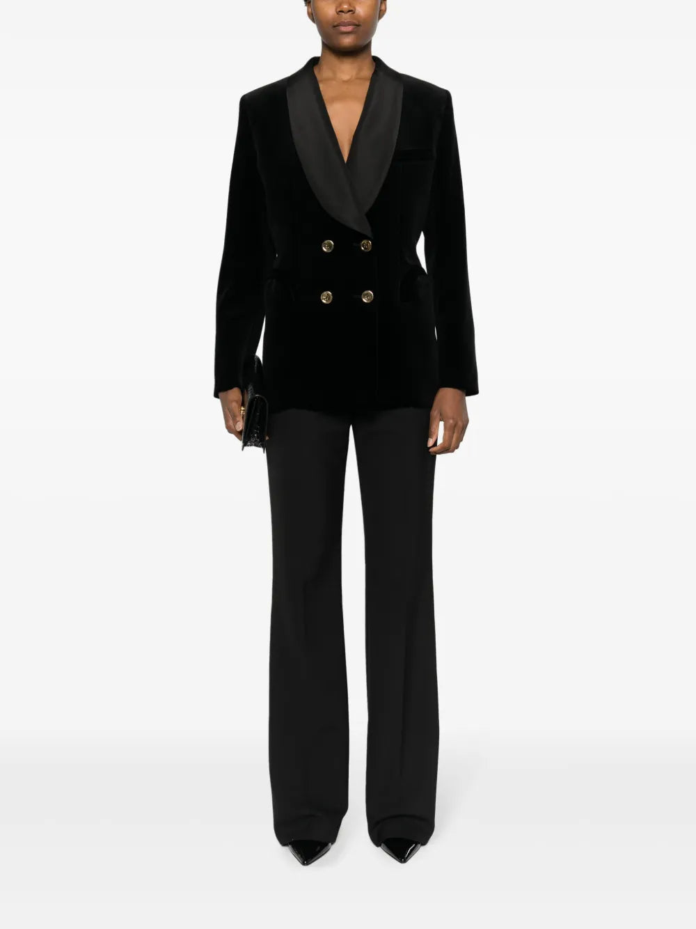 Jealousy Velvet Double-Breasted Blazer