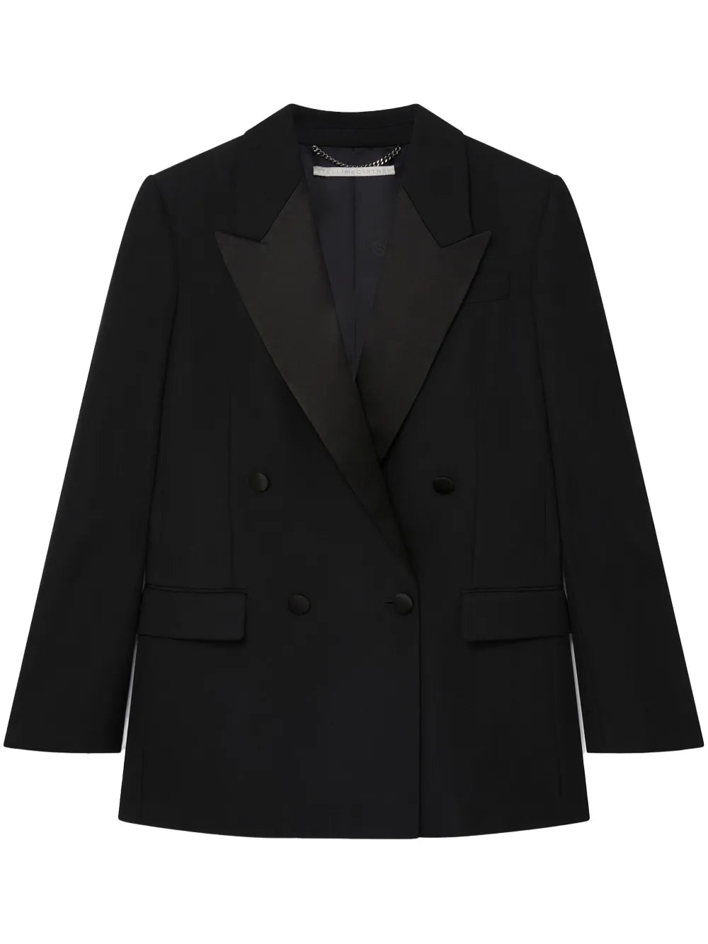 Tuxedo Satin-Lapels Wool Blazer