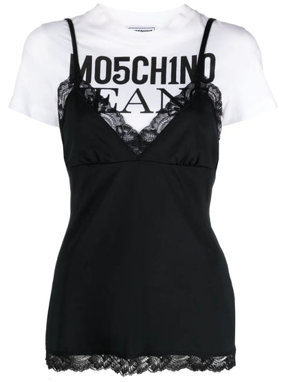 Logo-Print Layered T-Shirt