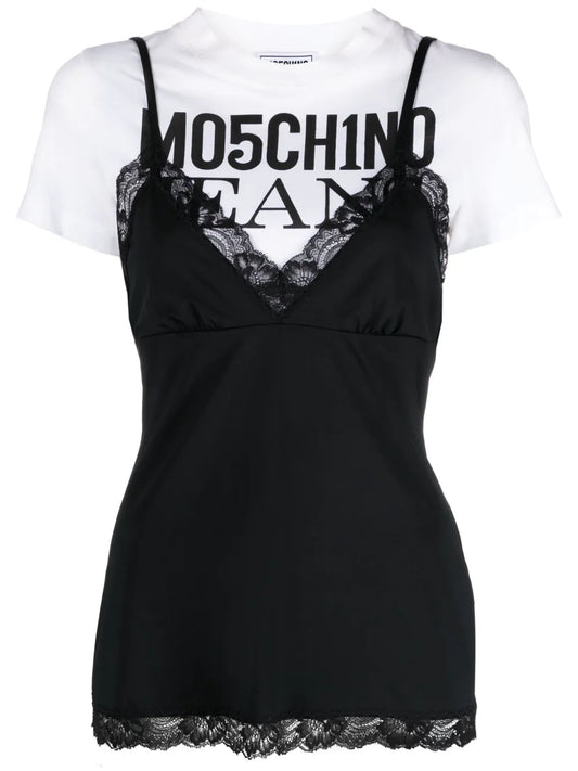 Logo-Print Layered T-Shirt