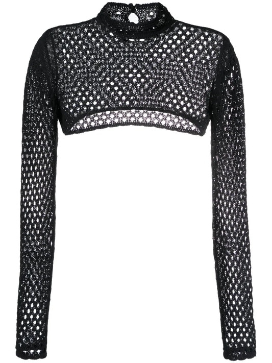 Perforated Crop Top
