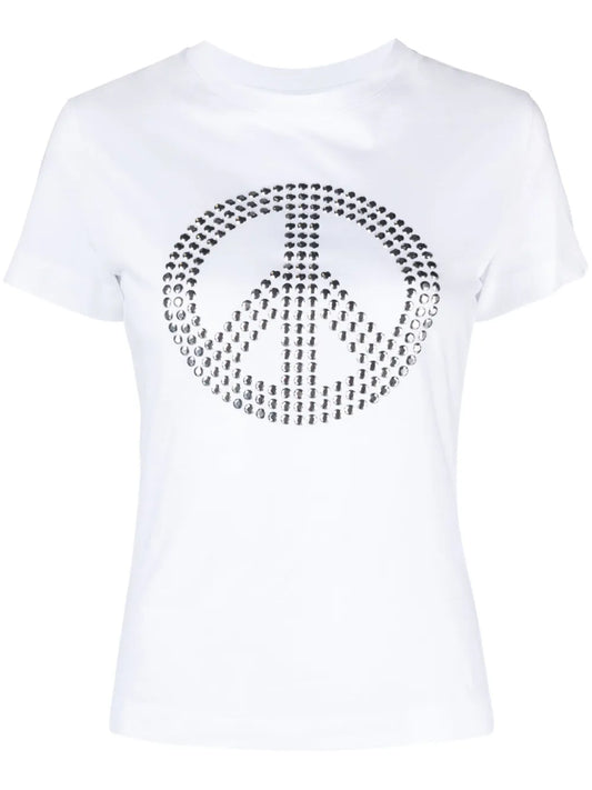 Peace-Sign Cotton T-Shirt
