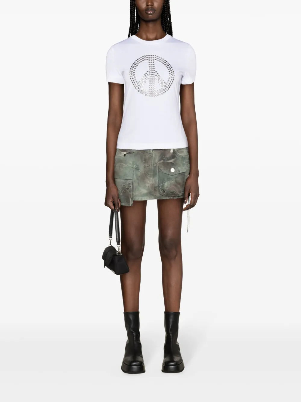 Peace-Sign Cotton T-Shirt