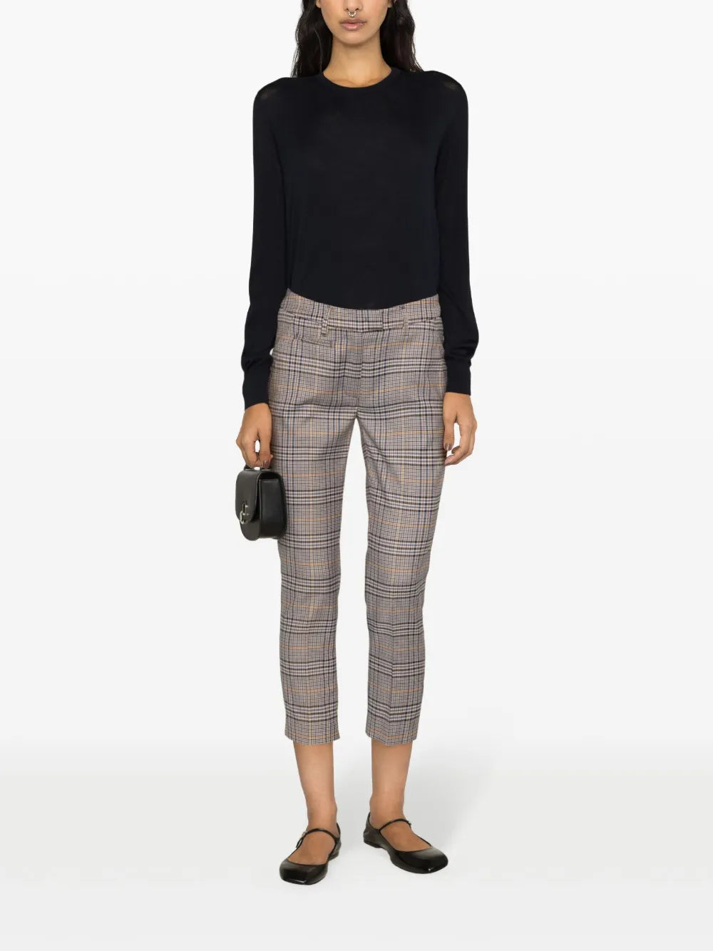 Plaid Cropped Trousers