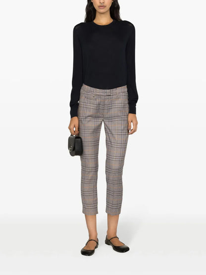 Plaid Cropped Trousers
